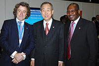 Mr. Ban Ki Moon, United Nations Secretary-General. Mr. Hamadoun Touré, ITU Secretary-General. © ITU, October 2009