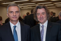 Mr. Robert Hensler with Mr. Didier Burkhalter, President of the Swiss Confederation. March 2014. (copyright Chardonnens)