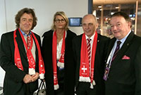 Mr. Ueli Maurer, federal Councillor, Mr. René Stammbach, President of Swiss Tennis, Lille, finale Davis Cup Switzerland-France, November, 2014