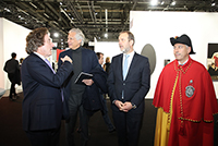 Picture with Mr Dominique de Villepin, former Prime Minister, and Mr Thierry Apothloz, State Councillor, at the inauguration of artgeneve, January 2020 (@FranckChaussivert)